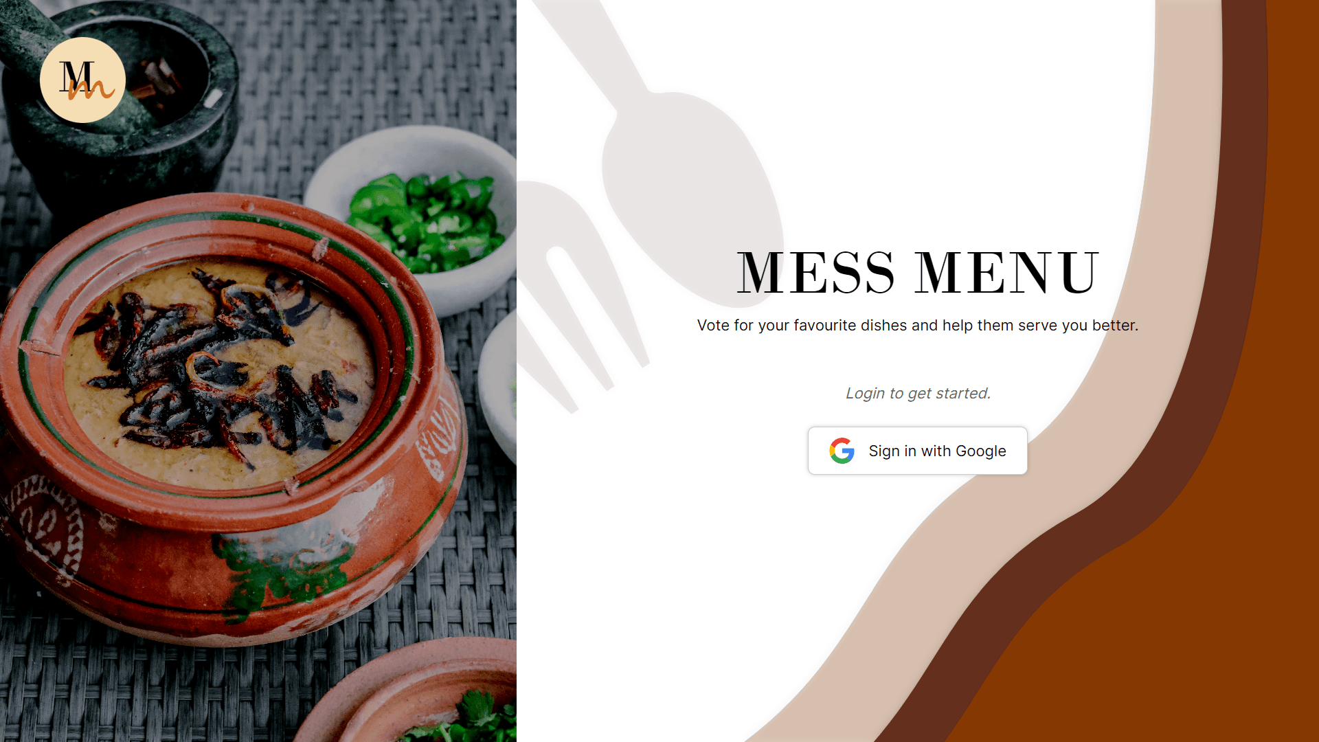 Mess Menu